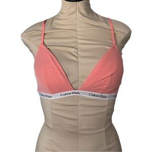 Coral Calvin Klein Non-Padded Bra